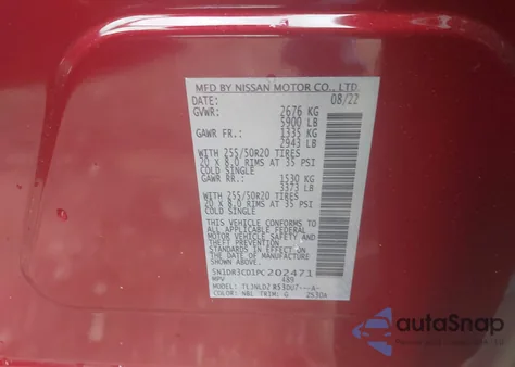2023 Nissan Pathfinder Sl 4Wd from USA, damaged, VIN 5N1DR3CD1PC202471